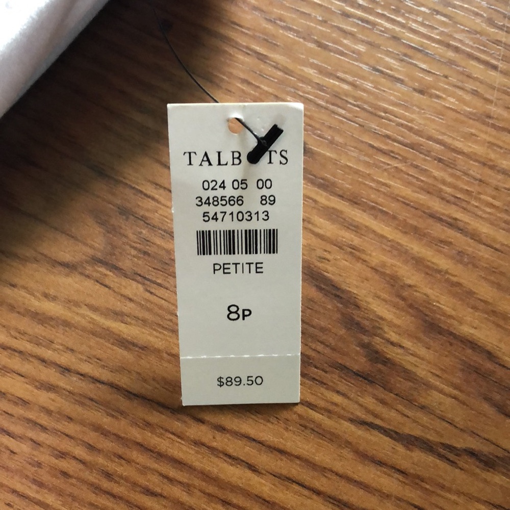 NWT Talbots parrot embroidered relaxed chino ankle length cuffed pants Size 8P - Picture 2 of 10
